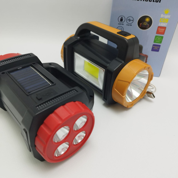 Многофункциональный кемпинговый ручной фонарь Multifuncional Reflector (USB, солнечная батарея, 3 режима работы, функция powerbank)